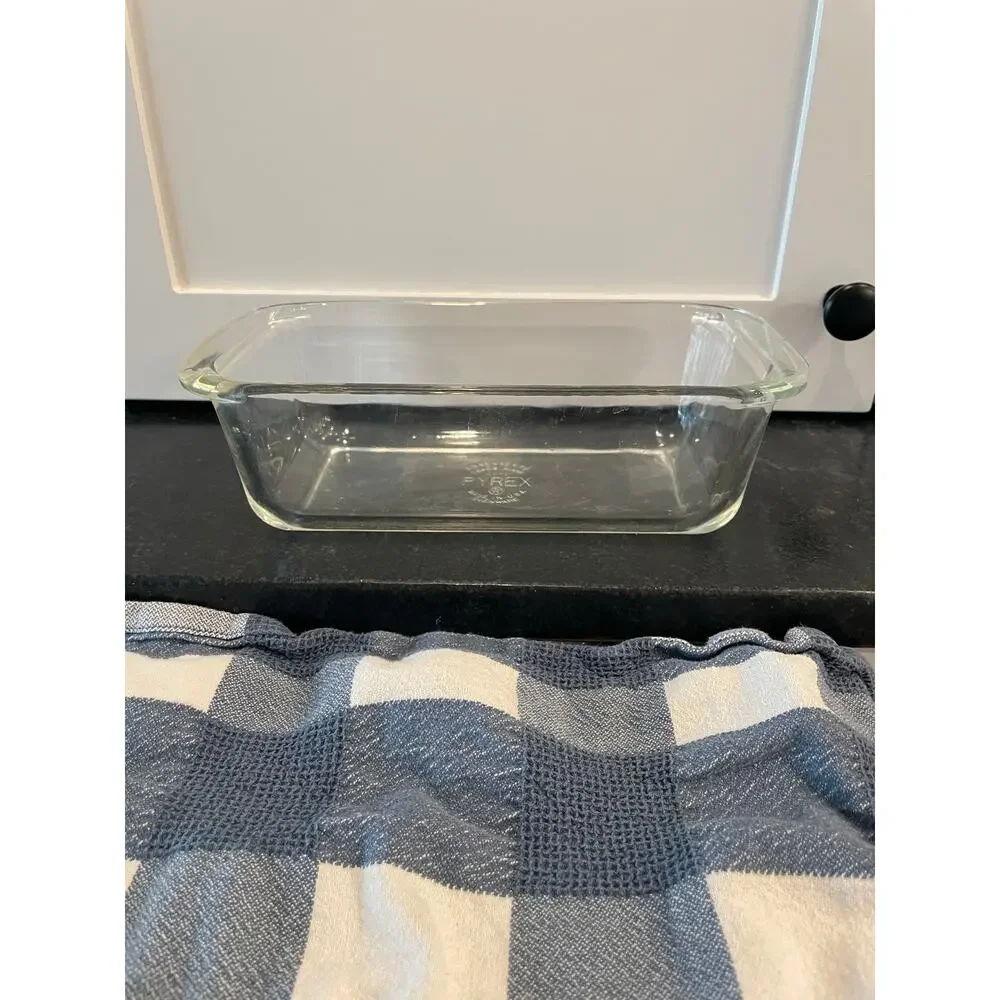 VTG Pyrex clear glass loaf pan 1950's - 1960's